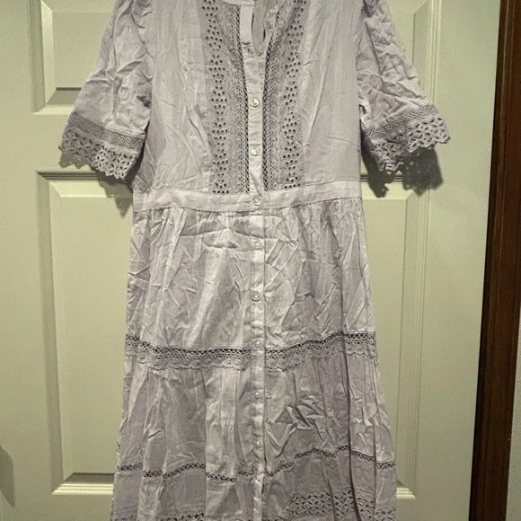 GAP Lavender Eyelet Midi Dress - Picture 5 of 5